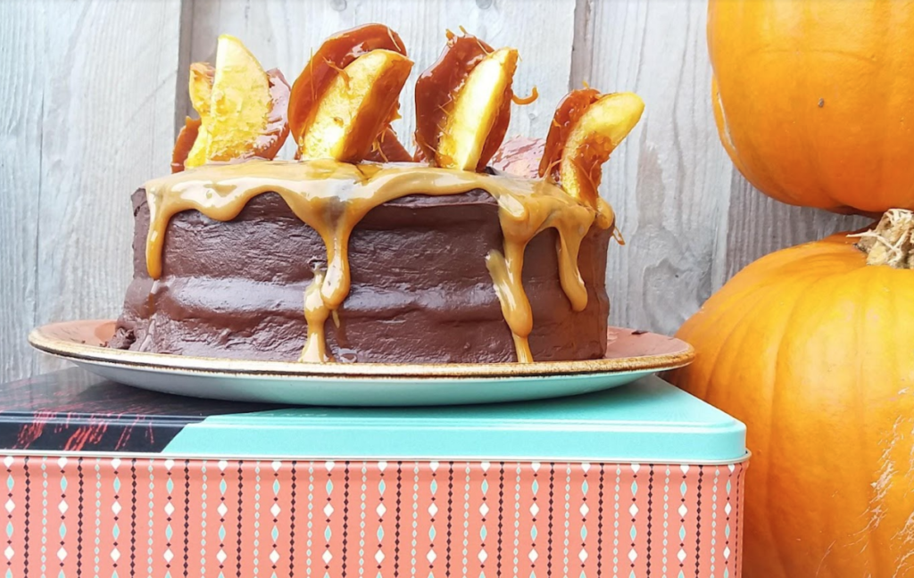 Pumpkin and chocolate cake